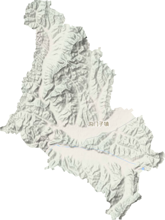 沟门子镇地形地图