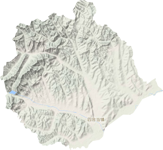 四合当镇地形地图