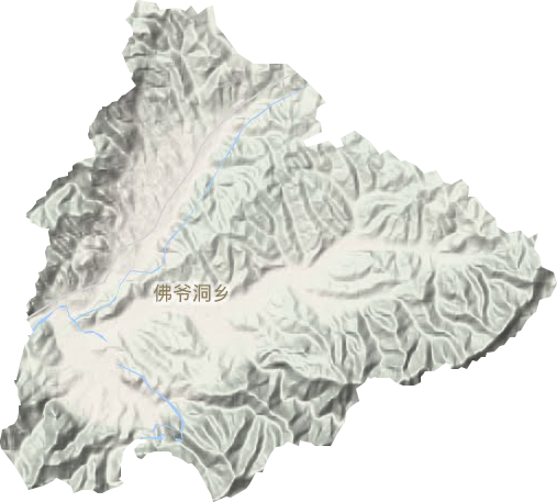 佛爷洞乡地形地图