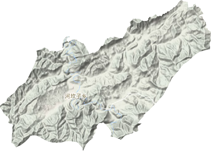 河坎子乡地形地图