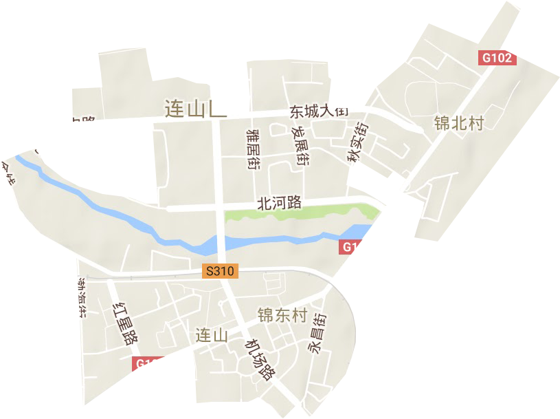 连山街道地形地图
