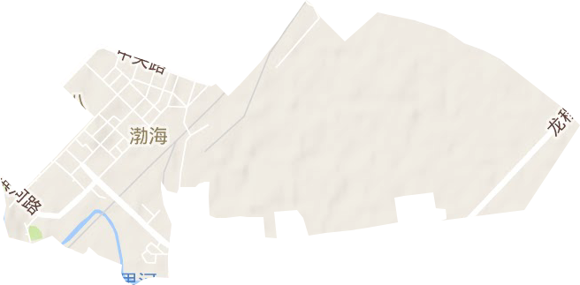 渤海街道地形地图