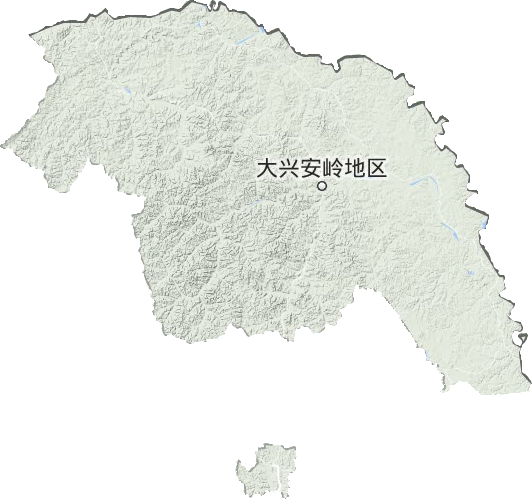 大兴安岭地区地形地图
