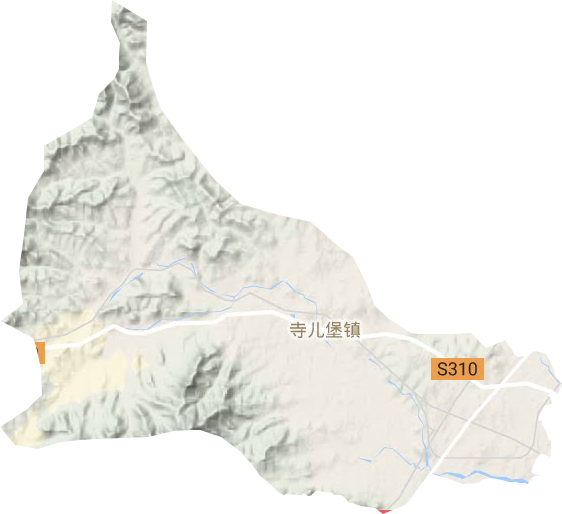 寺儿堡镇地形地图