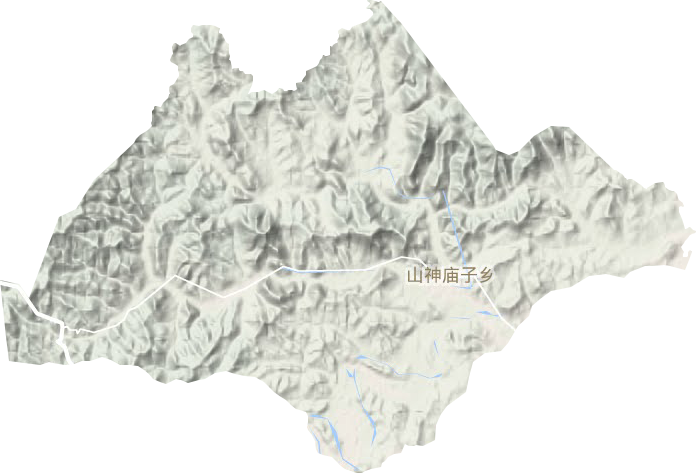 山神庙子乡地形地图