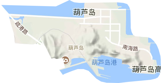 葫芦岛街道地形地图