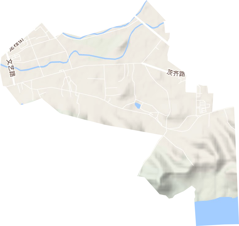 连湾街道地形地图