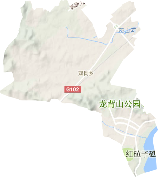 双树乡地形地图