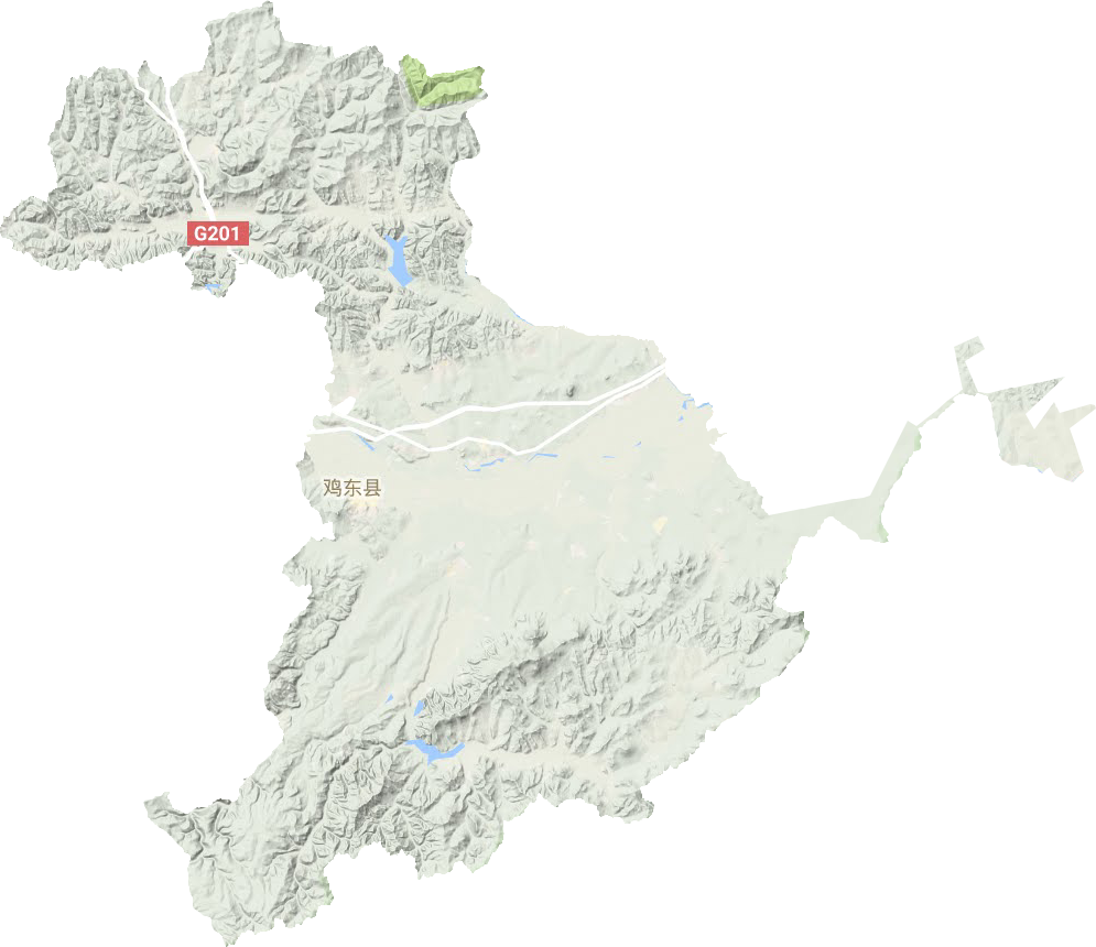鸡东县地形地图