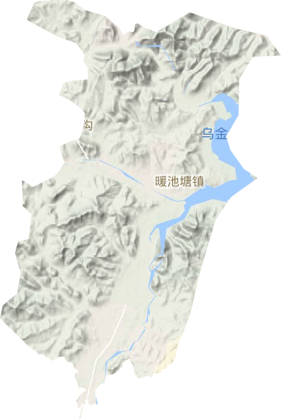 暖池塘镇地形地图