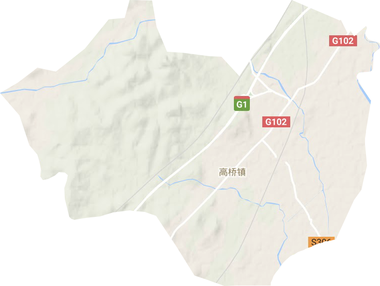 高桥镇地形地图