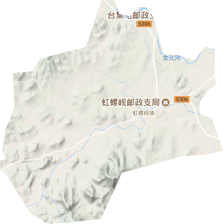 虹螺岘镇地形地图
