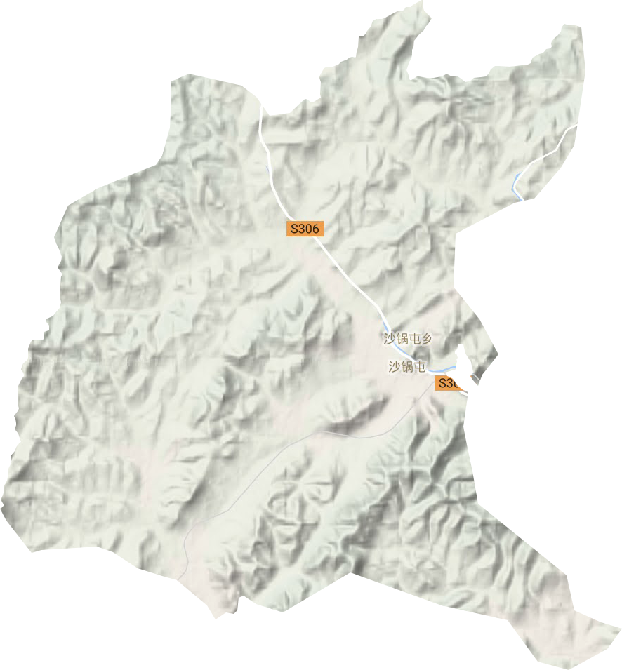 沙锅屯乡地形地图