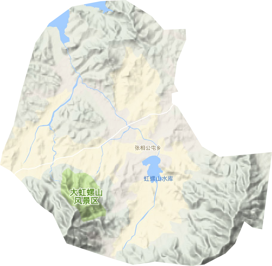 张相公屯乡地形地图