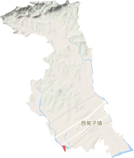 西甸子镇地形地图