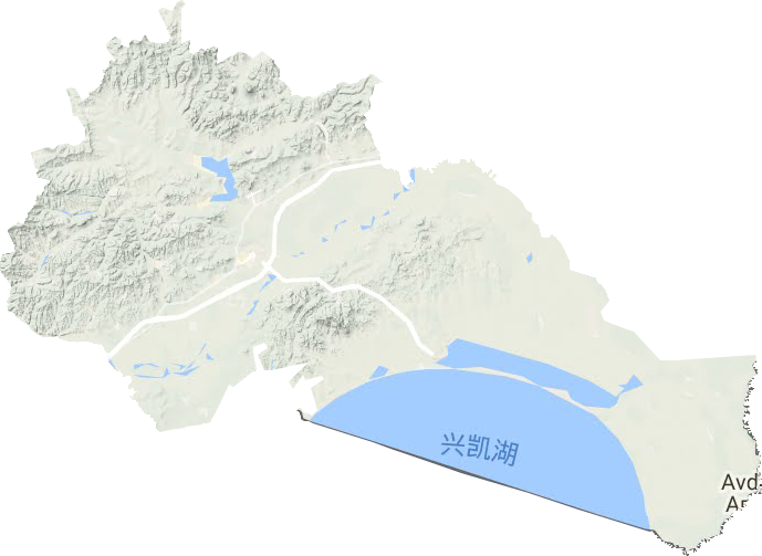 密山市地形地图