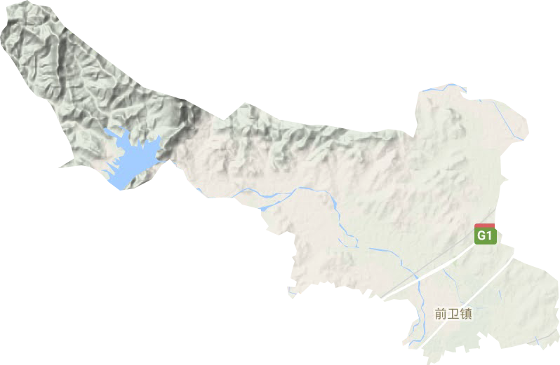 前卫镇地形地图