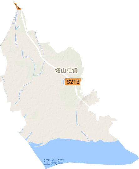 塔山屯镇地形地图