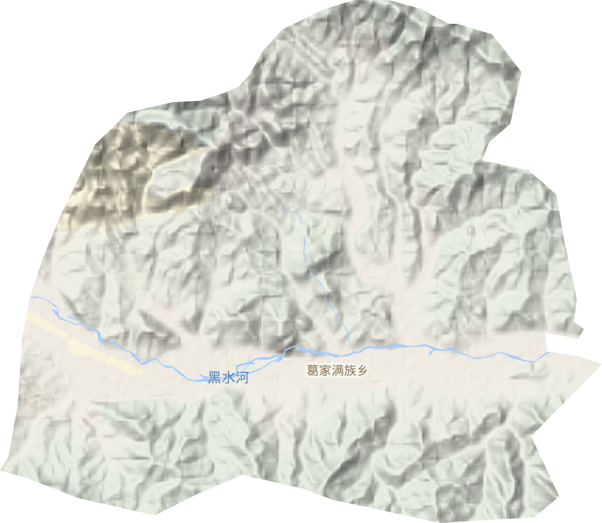 葛家满族乡地形地图