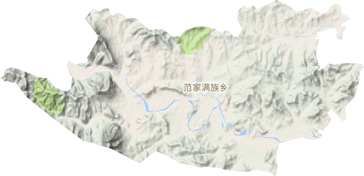 范家满族乡地形地图