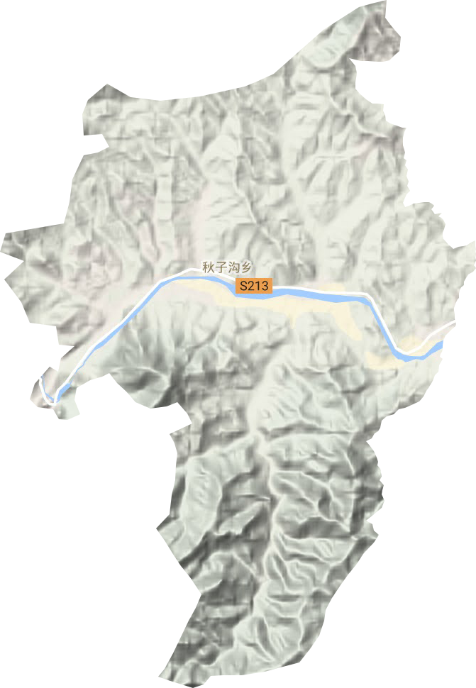 秋子沟乡地形地图