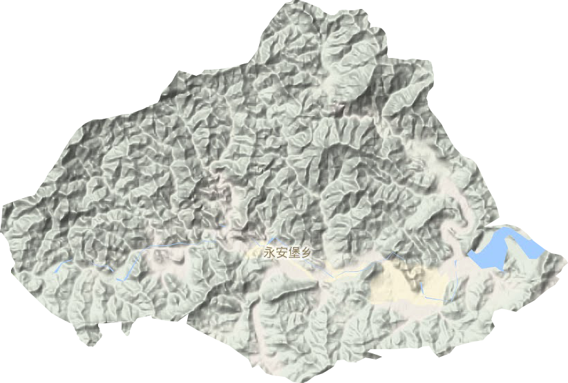 永安堡乡地形地图
