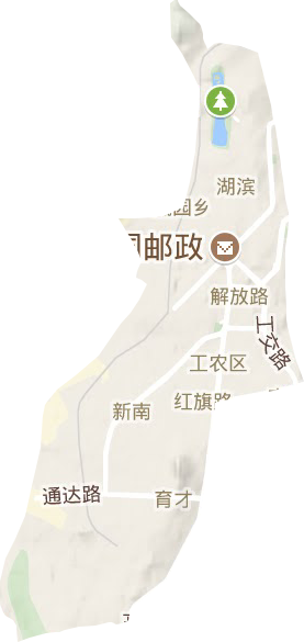 工农区地形地图