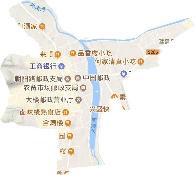 建昌镇地形地图