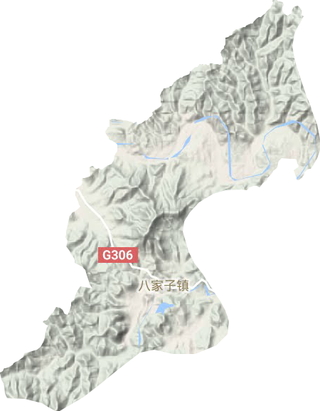 八家子镇地形地图
