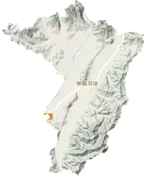 喇嘛洞镇地形地图