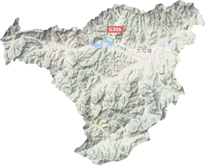 大屯镇地形地图