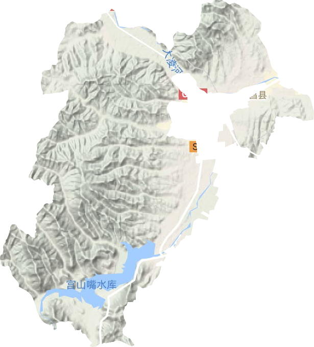 牤牛营子乡地形地图