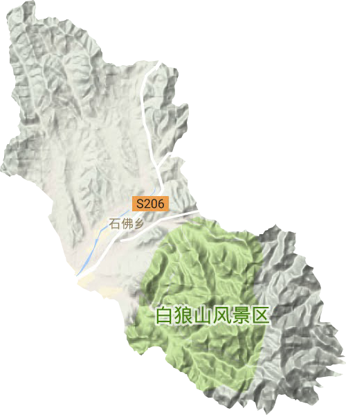 石佛乡地形地图