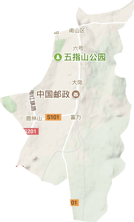 南山区地形地图