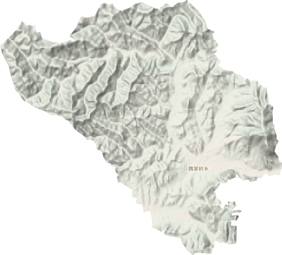 魏家岭乡地形地图