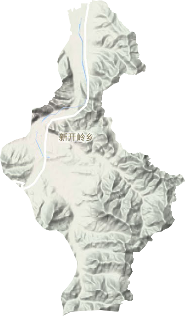 新开岭乡地形地图