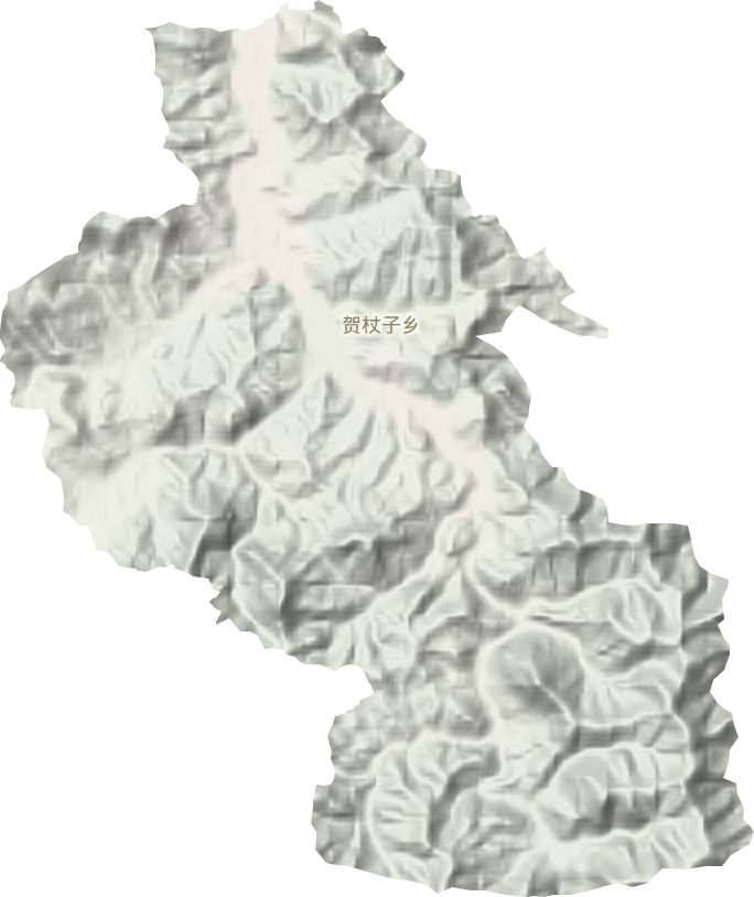 贺杖子乡地形地图