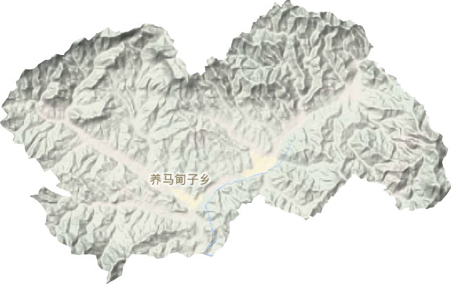 养马甸子乡地形地图
