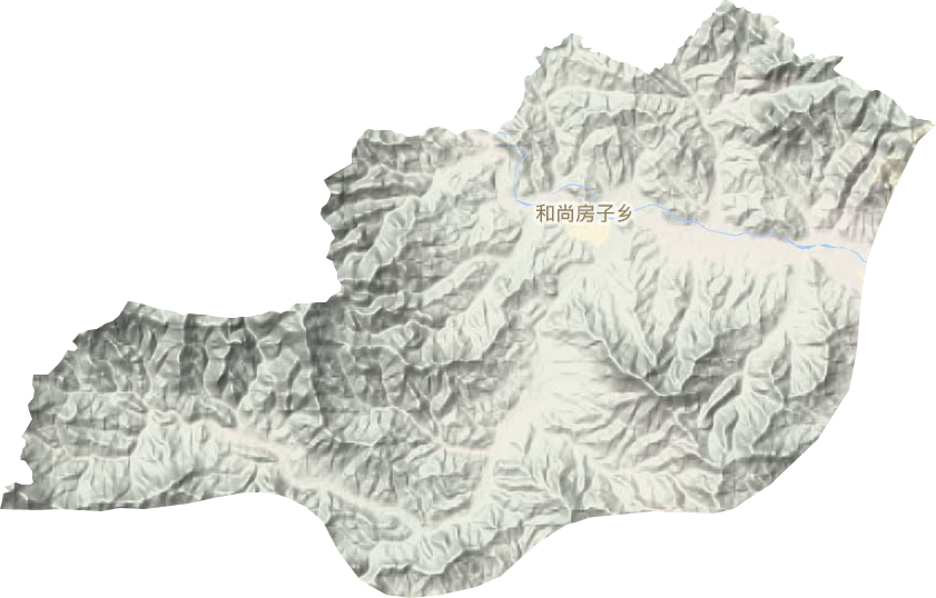 和尚房子乡地形地图