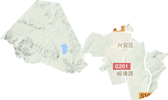 兴安区地形地图