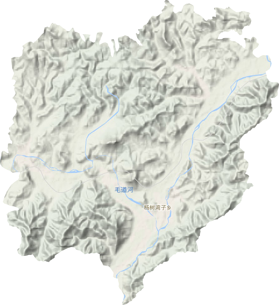 杨树湾子乡地形地图