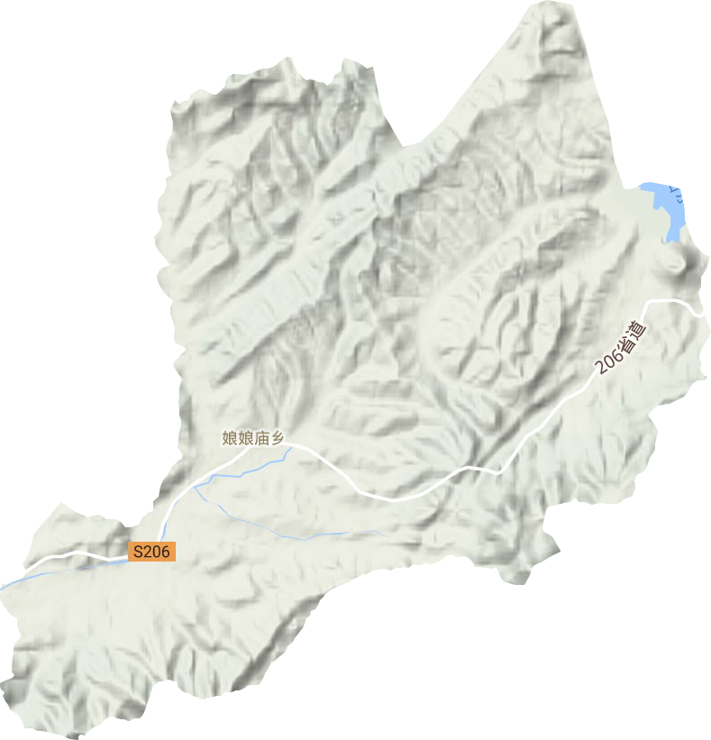 娘娘庙乡地形地图