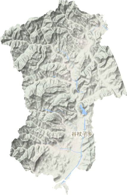 谷杖子乡地形地图