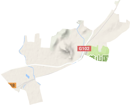 古城街道地形地图