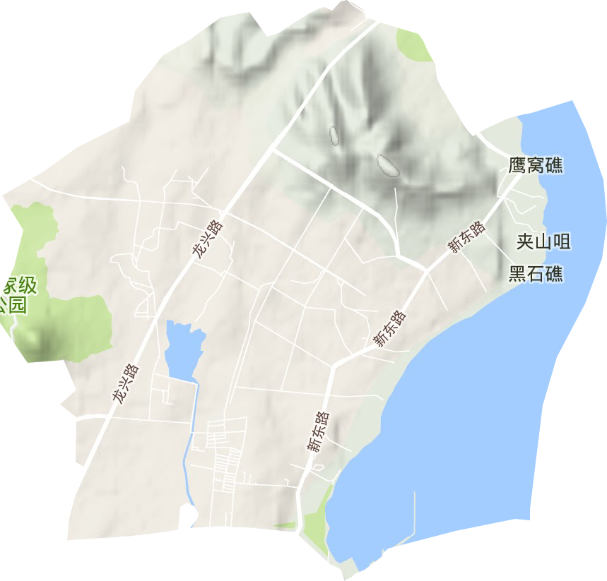 四家屯街道地形地图