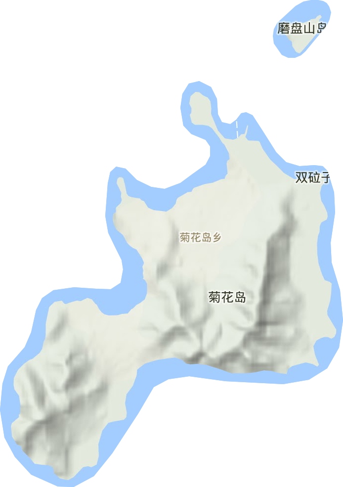 菊花街道地形地图