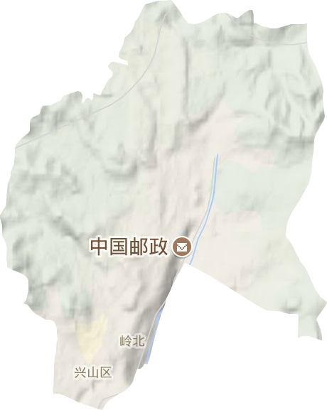 兴山区地形地图