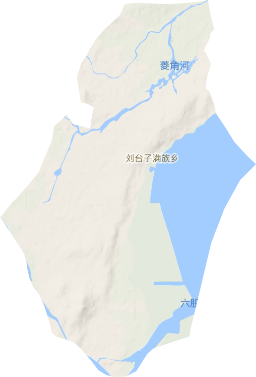 刘台子满族乡地形地图