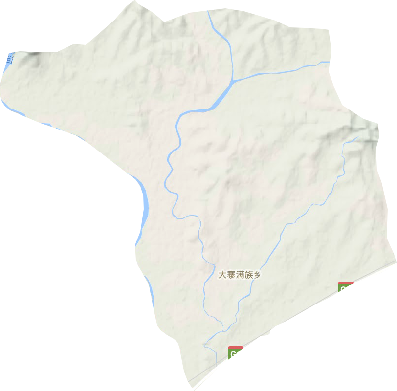 大寨满族乡地形地图