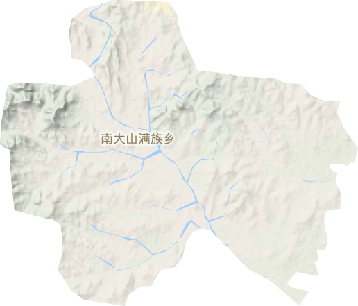 南大山满族乡地形地图